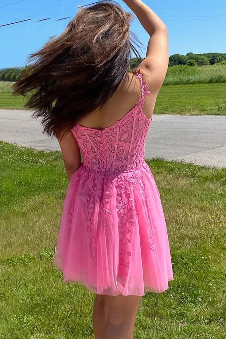 2023 Sexy Lace Homecoming Dress, Short Prom Dress, DTH124