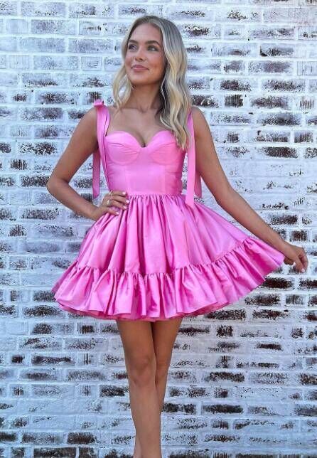 Royal Blue Sweetheart Necks Ruffle Hem Homecoming Dress