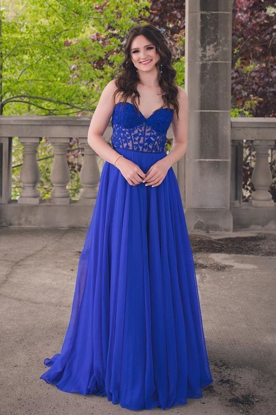 Lilac Strapless Long Prom Dresses DT1462