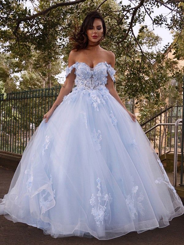 Ball Gown Off-the-Shoulder Prom Dresses,Sweet 16 Dresses