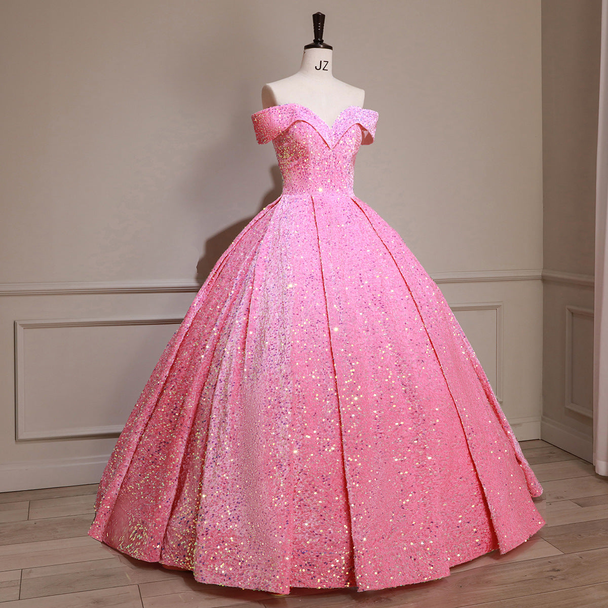 Pink Ball Gown Long Prom Dress Sweet 15/16 Dress