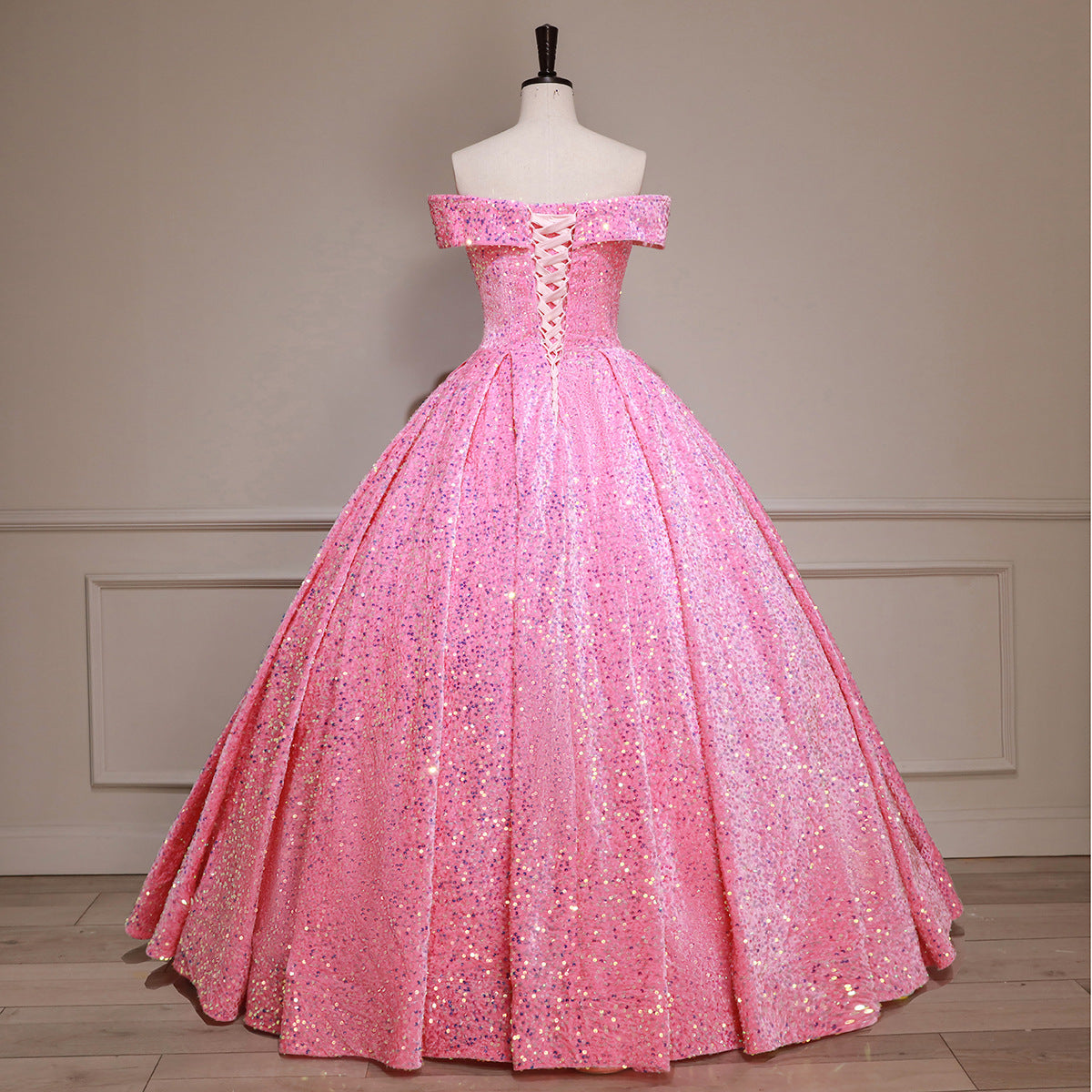 Pink Ball Gown Long Prom Dress Sweet 15/16 Dress