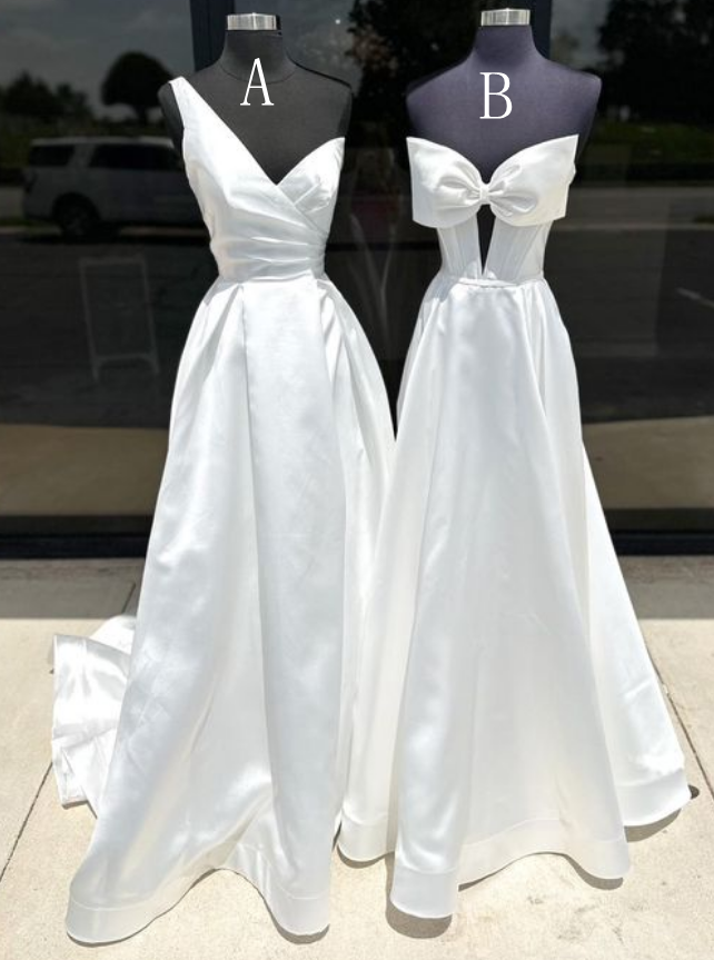 2025 New Style White Long Prom Dress/Wedding Dress