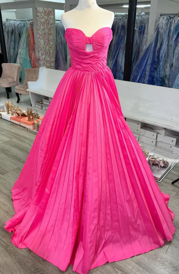 Cute A Line Sweetheart Long Prom Dress with Keyhole