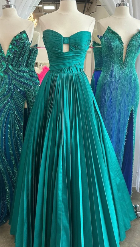 Cute A Line Sweetheart Long Prom Dress with Keyhole