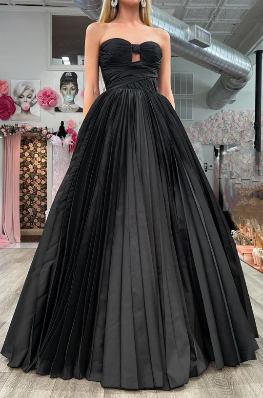 Cute A Line Sweetheart Long Prom Dress with Keyhole