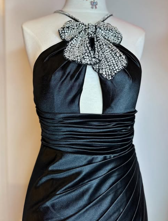 Black Mermaid Long Prom Dress with Beading
