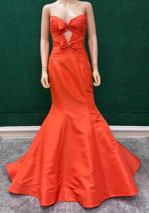 Mermaid Long Prom Dress with Bow and Keyhole