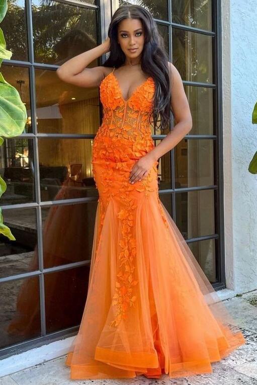 Sexy Orange Formal Dresses