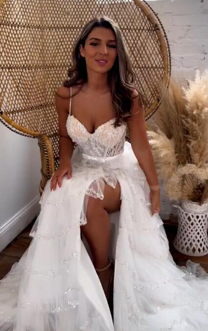 2023 Lace Long Prom Dress, Wedding Dress, DT1667