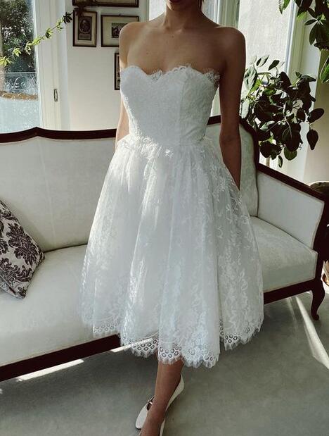Short Wedding Dress, Wedding Receiption Dress, Bridal Gown ,Dresses For Brides DTB126
