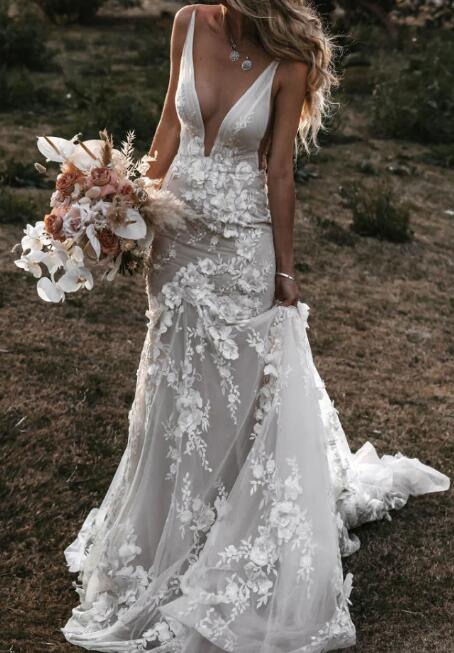 vintage mermaid wedding dress Lace Applique Retro Off the Shoulder Dress,MW304 Court Train 8 Missacc Ivory Bride Vintage Trumpet/Mermaid