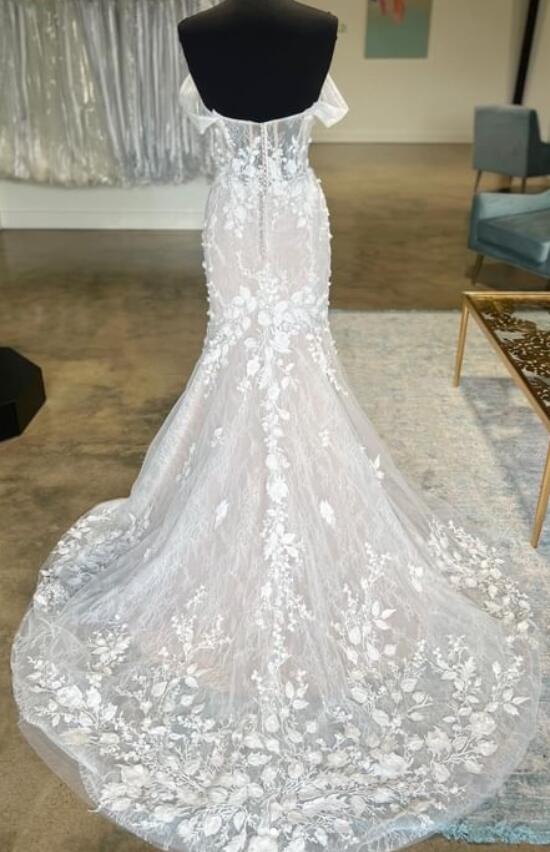 Off the Shoulder Mermaid Lace Wedding Dress DTB154