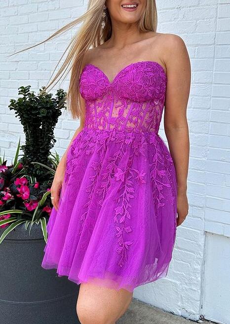 2023 Sexy Lace Homecoming Dress, Short Prom Dress, DTH119