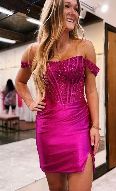 Satin Sexy Royal Blue Homecoming Dress with Lace and Beading Top