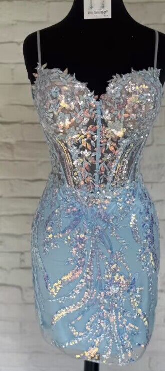 Sweetheart Neckline Sequin Lace Embellished Homecoming Dress