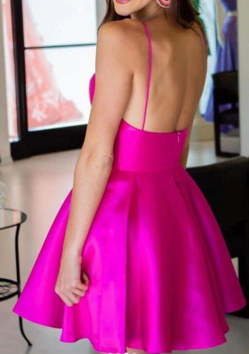 Straps A-line Homecoming Dress with Pocket