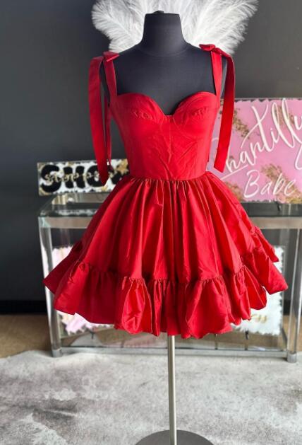 Royal Blue Sweetheart Necks Ruffle Hem Homecoming Dress
