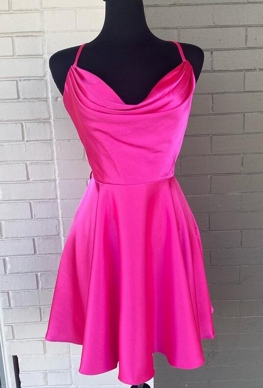 Simple V-Neck A-line Homecoming Dress