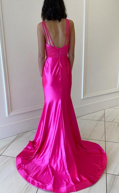 V-neck Mermaid Long Prom Dress