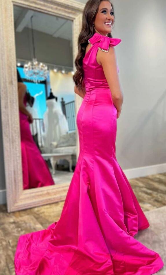 One Shoulder Mermaid Long Prom Dress