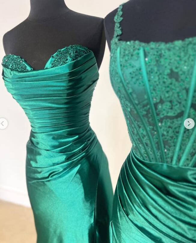 2024 New Satin Mermaid Long Prom Dress
