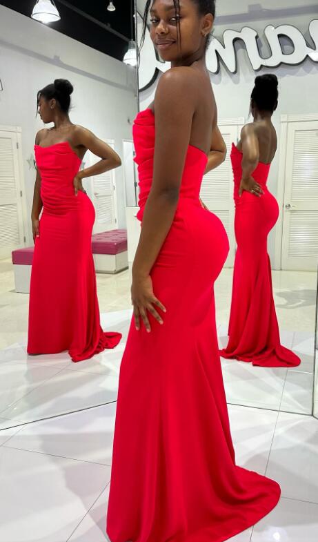 Strapless Sexy Fitted Long Prom Dress