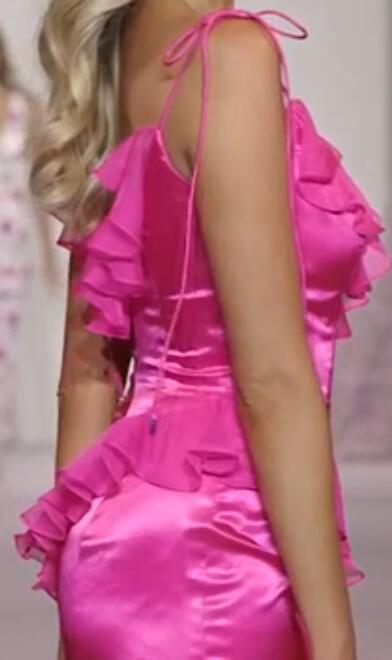 Fitted Gown with Chiffon Ruffles Long Prom Dress