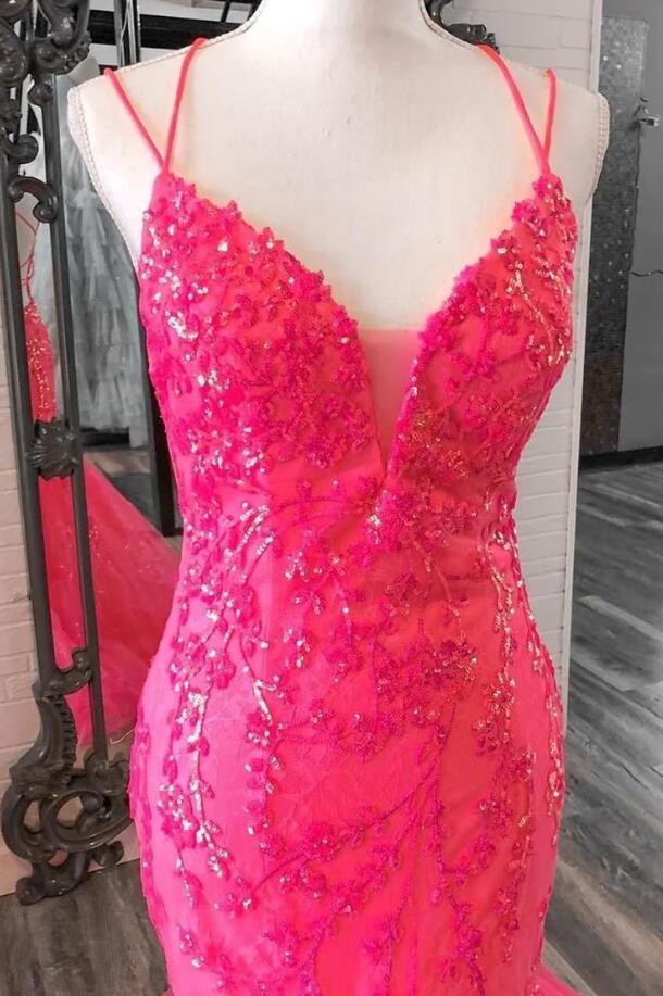 Sequins Tulle/Lace Mermaid Long Prom Dress