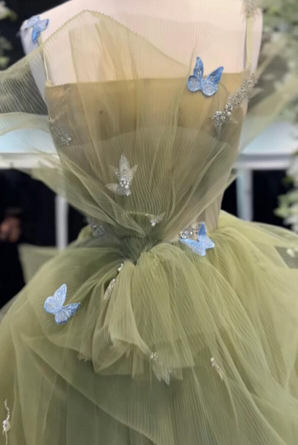 Straps Ball Gown Long Prom Dress Sweet 16 Quinceanera Dress