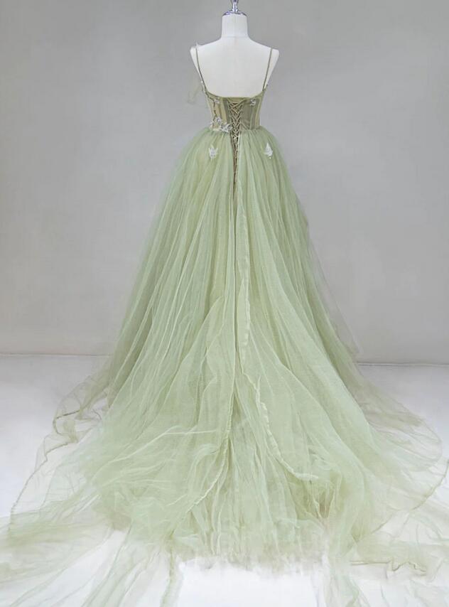 Straps Ball Gown Long Prom Dress Sweet 16 Quinceanera Dress