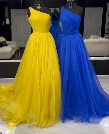One Shoulder Long Prom Dress