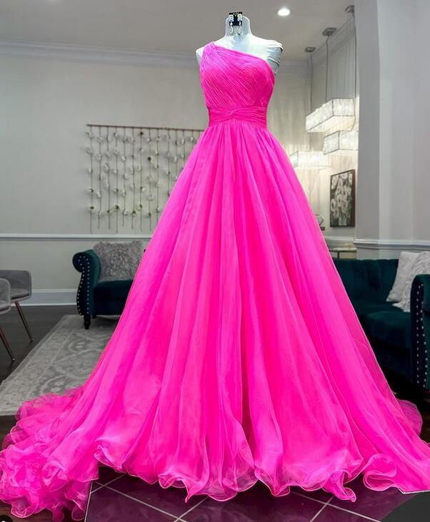 One Shoulder Long Prom Dress