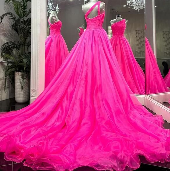 One Shoulder Long Prom Dress