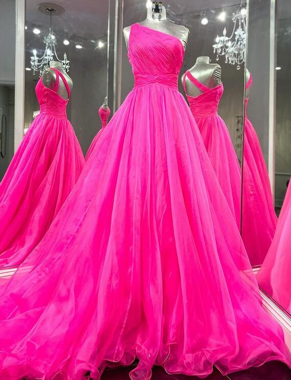One Shoulder Long Prom Dress