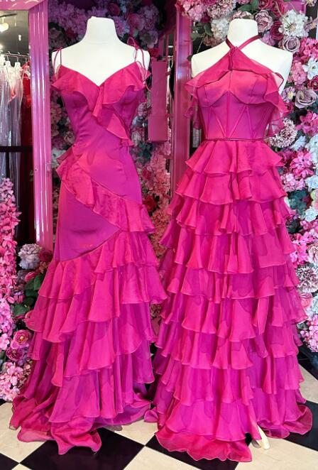 Long Prom Dress with Ruffle Skirt