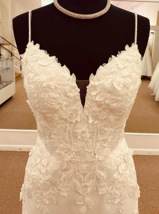 Straps Mermaid Tulle/lace Wedding Dress