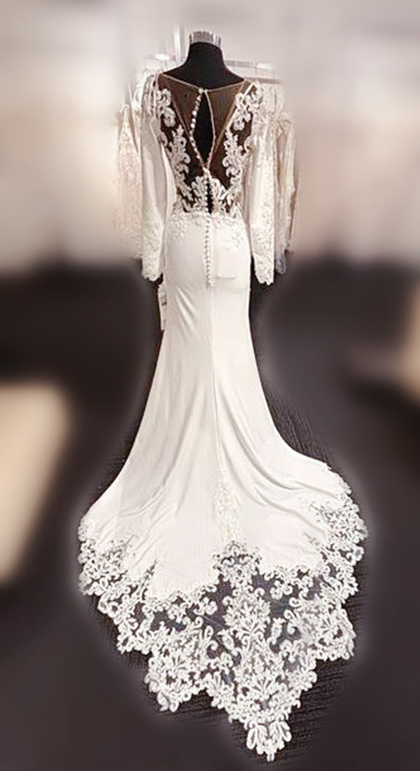 Mermaid Wedding Dress with Long Sleeves