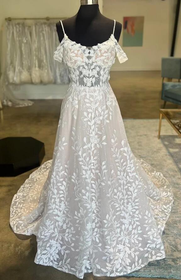 Mermaid Lace/Tulle A-line Wedding Dress with Open Back