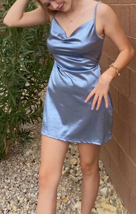 Sexy Straps Short Homecoming Dress