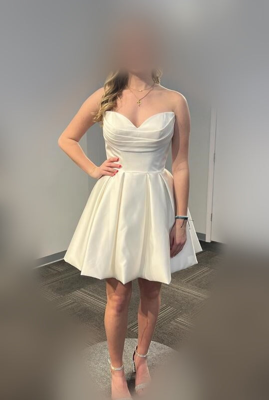 Strapless Wedding Receiption Dress Short Wedding Dress