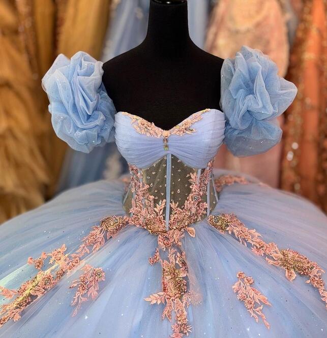 Off the Shoulder Princess Quinceanera Dress Ball Gown, Sweet 16 Dresses, Sweet 15 Dresses DTQ124