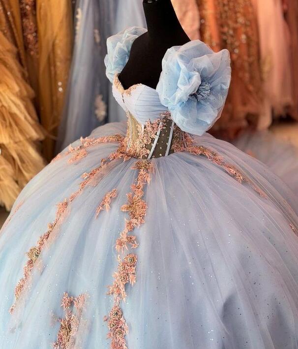 Off the Shoulder Princess Quinceanera Dress Ball Gown, Sweet 16 Dresses, Sweet 15 Dresses DTQ124