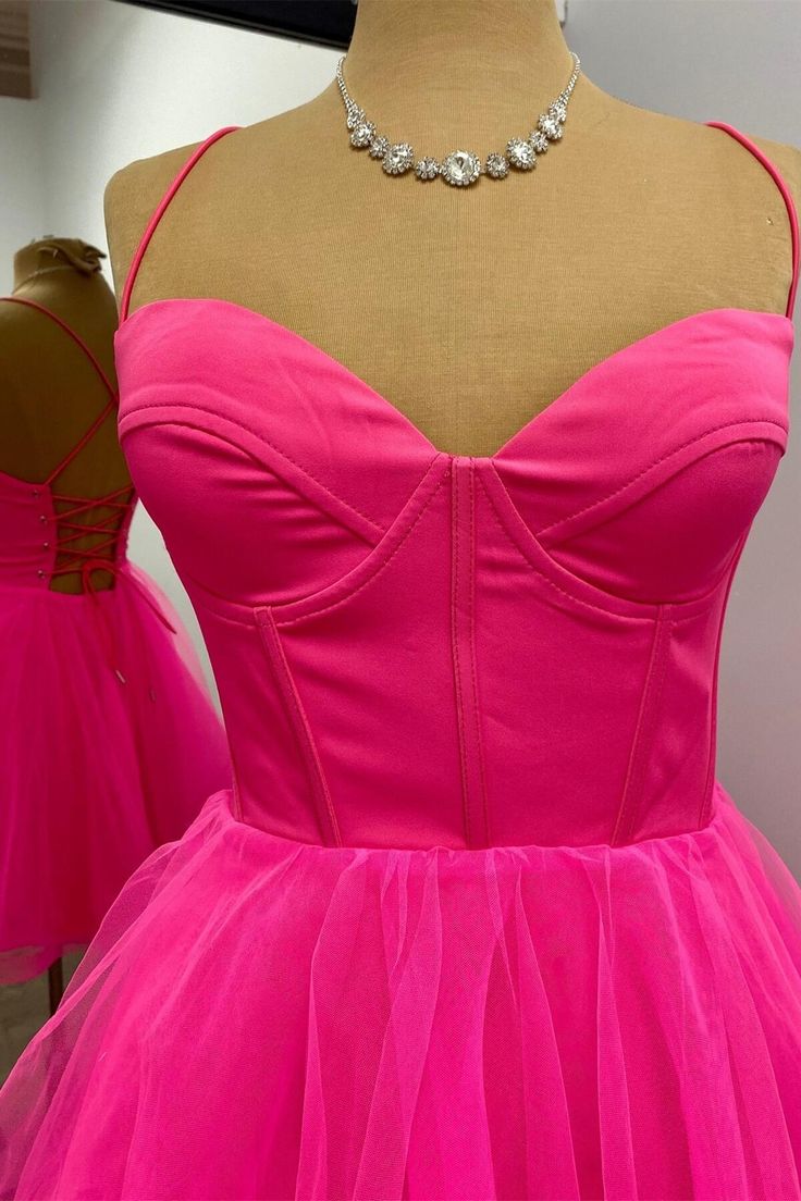 Straps A-line Short Homecoming Dress