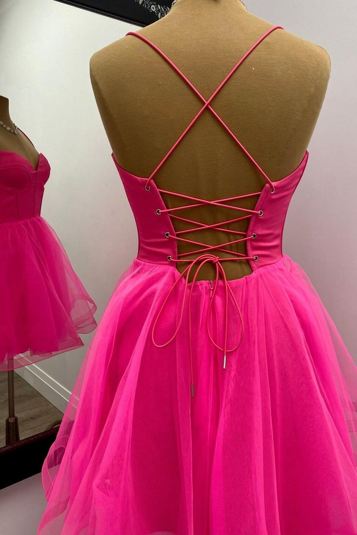 Straps A-line Short Homecoming Dress