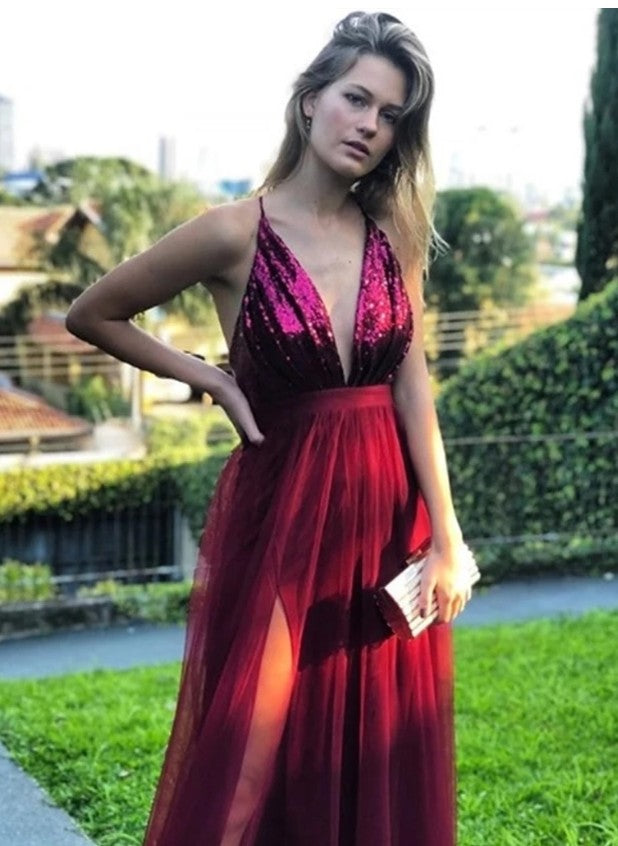 Sexy Backless Prom Dress Long, Pageant Dress, Evening Dress, Dance Dresses, Graduation School Party Gown