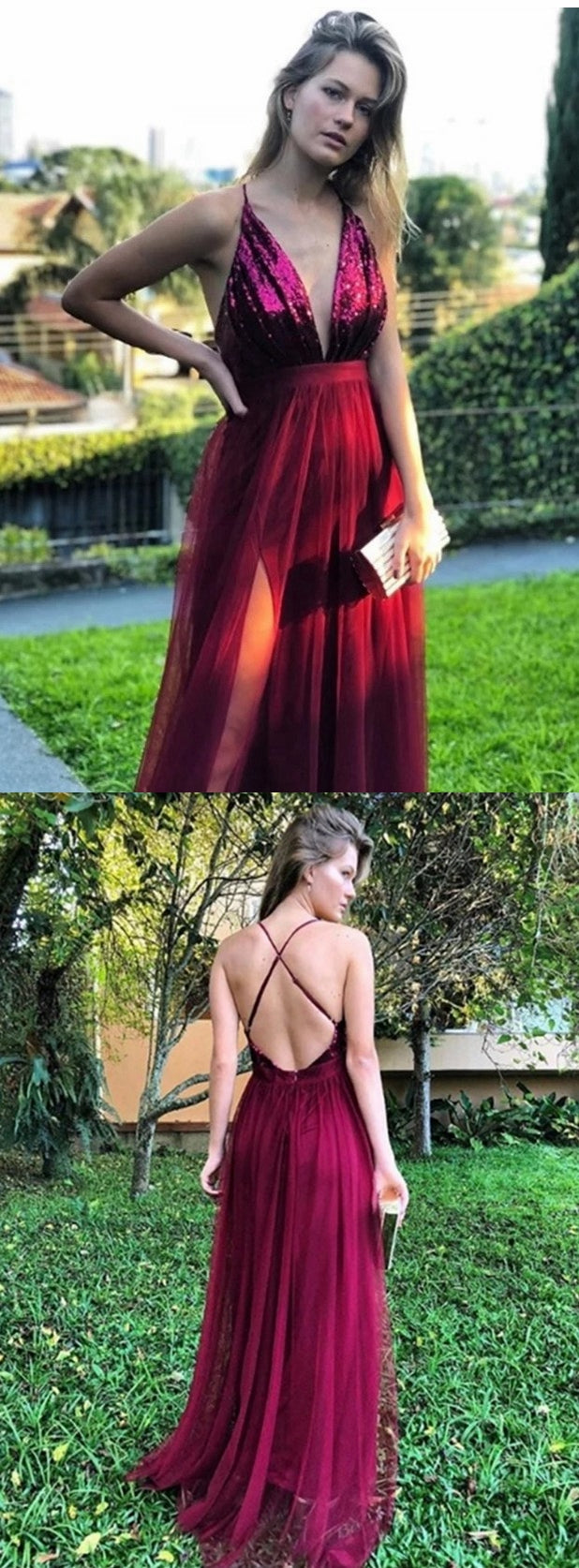 Sexy Backless Prom Dress Long, Pageant Dress, Evening Dress, Dance Dresses, Graduation School Party Gown