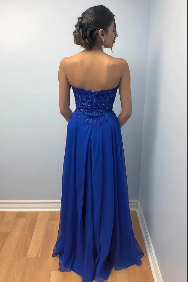 Royal Blue Prom Dress, Pageant Dress, Evening Dress, Dance Dresses, Graduation School Party Gown
