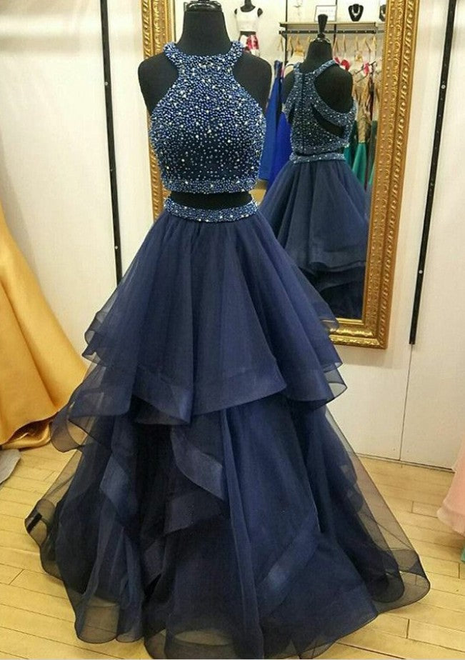 Navy Two Pieces Prom Dress, Evening Dress, Dance Dresses, Graduation S –  DressesTailor