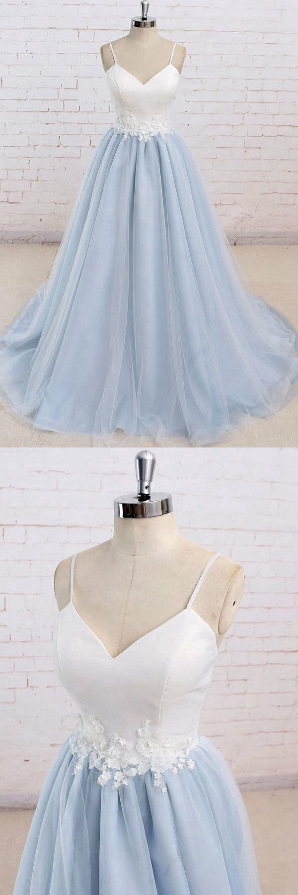 Princess Prom Dress Light Blue, Evening Dress, Formal Dresses, Graduation School Party Dance Dress, DT0387